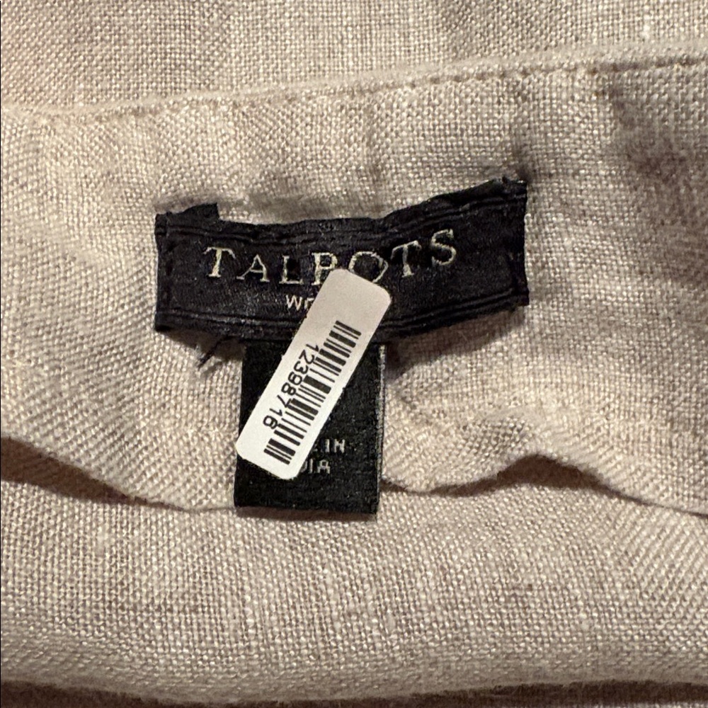 TALBOTS WOMAN 100% Linen Embroidered Beige Tunic Size 1X -- VERY CLASSY!!! - Picture 9 of 10